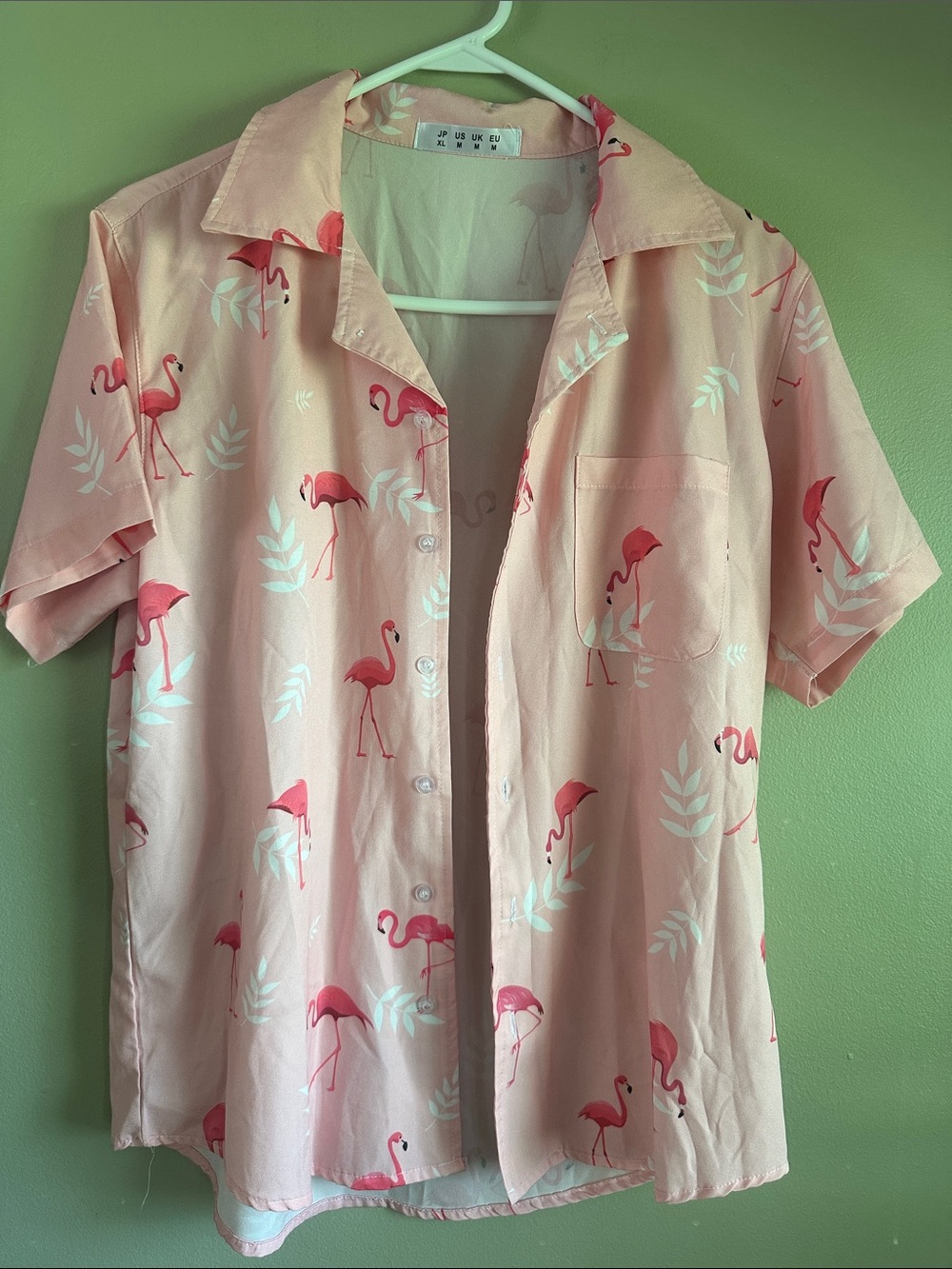 Soft Pink Floral Button-Up Shirt